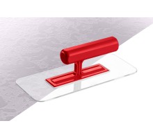 ЗУБР 220 х 90 мм, закругленная, прозрачная, штукатурная пластиковая гладилка (0810-1)