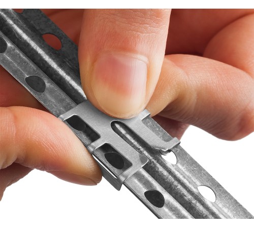 ЗУБР КРЕММЕР-100, 100 шт, крепление для установки маячковых профилей (30950-100)