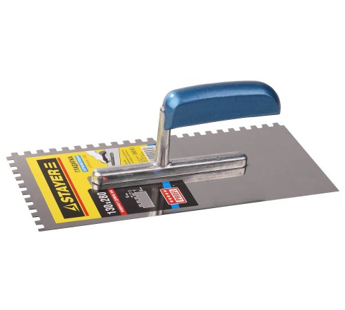 STAYER 130x280 мм, 6х6 мм, нержавеющая, деревянная рукоятка, гладилка штукатурная 0802-06 STAYER 130x280 мм, 6х6 мм, нержавеющая, деревянная рукоятка, гладилка штукатурная 0802-06