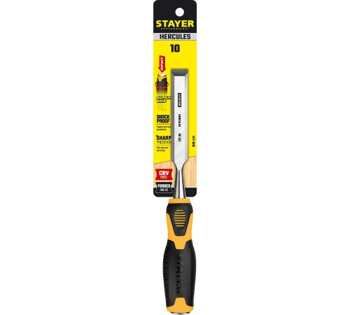 STAYER 10 мм, с двухкомпонентной ручкой, стамеска 18205-10_z01 STAYER 10 мм, с двухкомпонентной ручкой, стамеска 18205-10_z01
