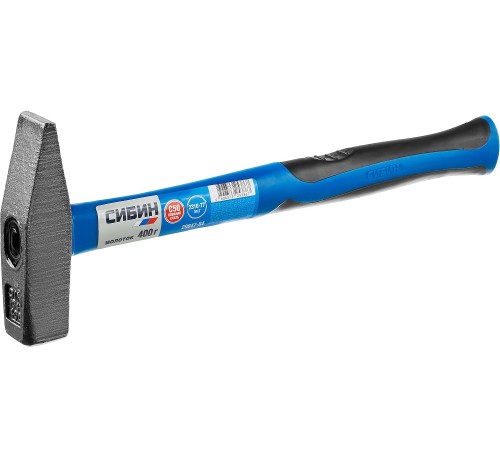 СИБИН 400 г, молоток слесарный с фиберглассовой рукояткой 20047-04