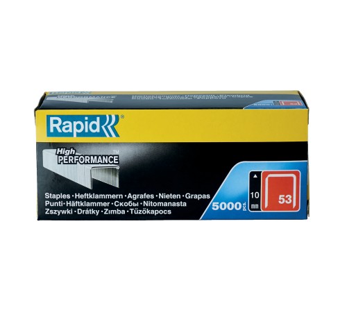 RAPID тип 53 (A / 10 / JT21), 10 мм, 5000 шт., супертвердые, профессиональные, тонкие скобы 11858810