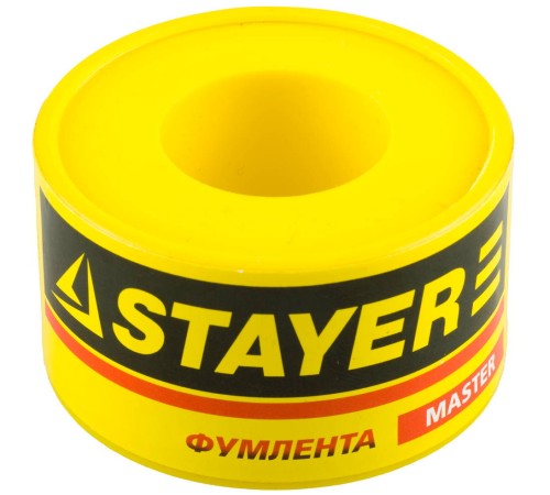 STAYER толщина 0,075 мм, плотность 0,40 г/см3, ширина 25 мм, фум лента 12360-25-040