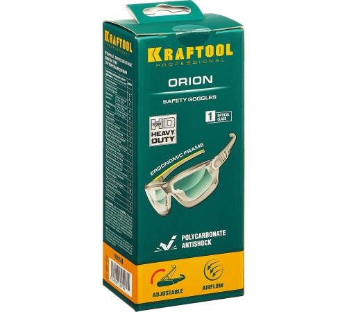 KRAFTOOL прозрачные, непрямая вентиляция, поликарбонатная монолинза, очки защитные SG-H 110305_z01 KRAFTOOL прозрачные, непрямая вентиляция, поликарбонатная монолинза, очки защитные SG-H 110305_z01