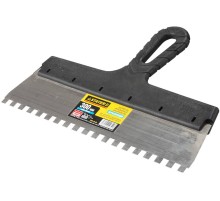 STAYER PROFlat, 300 мм, зуб 8 х 8 мм, пластиковая ручка, зубчатый, нержавеющий фасадный шпатель, Professional (1009-30-08)