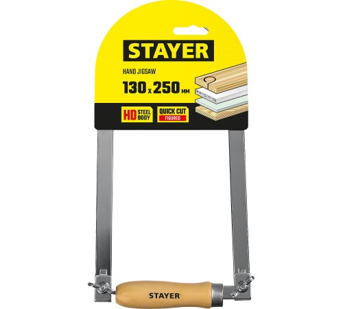 STAYER 130x250 мм, лобзик ручной хромированный 1530-25_z02 Master STAYER 130x250 мм, лобзик ручной хромированный 1530-25_z02 Master