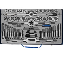 ЗУБР 65 предметов, сталь Р6М5, набор метчиков и плашек, Профессионал (28110-H65)