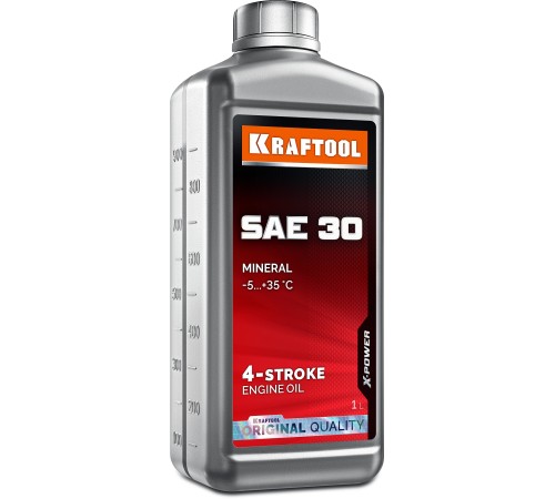 KRAFTOOL SAE 30, 1 л, минеральное масло для 4-тактных двигателей (41512-1) KRAFTOOL SAE 30, 1 л, минеральное масло для 4-тактных двигателей (41512-1)