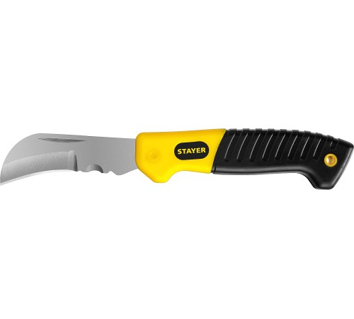 STAYER складной, изогнутое лезвие, нож монтерский SK-С 45409 Professional STAYER складной, изогнутое лезвие, нож монтерский SK-С 45409 Professional