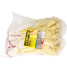 STAYER PROTECT, L-XL, х/б перчатки с одинарным латексным обливом, 10 пар (11408-H10)