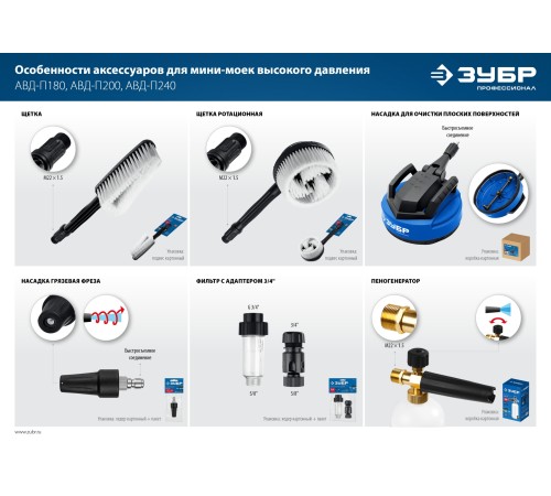 ЗУБР универсальный фильтр для минимоек, адаптер 3/4″, Профессионал (70402-2)