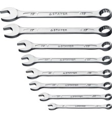STAYER HERCULES, 8 шт, 8 - 19 мм, набор комбинированных гаечных ключей, Professional (27085-H8) STAYER HERCULES, 8 шт, 8 - 19 мм, набор комбинированных гаечных ключей, Professional (27085-H8)