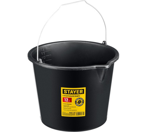 STAYER STRONG, 12 л, строительное пластиковое ведро (06083-12) STAYER STRONG, 12 л, строительное пластиковое ведро (06083-12)
