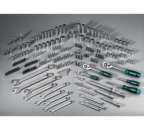 KRAFTOOL X Drive, 216 предм., (1/2″+3/8″+1/4″), универсальный набор инструмента (27888-H216) KRAFTOOL X Drive, 216 предм., (1/2″+3/8″+1/4″), универсальный набор инструмента (27888-H216)
