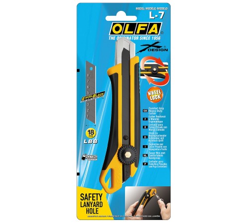 OLFA 18 мм, Трещоточный нож (OL-L-7) OLFA 18 мм, Трещоточный нож (OL-L-7)
