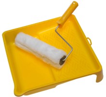 STAYER ВЕСТАН, 44 х 240 мм, ворс 15 мм, бюгель 6 мм, полиакрил, все виды ЛКМ, малярный валик в наборе с ванночкой (0540-24)