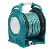 RACO корпус из высокопрочного пластика, шланг 25 м х 1/2″, поливочный набор 4 предмета, катушка со шлангом в комплекте (4260-55/590) RACO корпус из высокопрочного пластика, шланг 25 м х 1/2″, поливочный набор 4 предмета, катушка со шлангом в комплекте (4260-55/590)