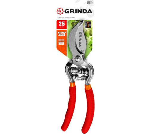 GRINDA 210 мм, цельнокованый, с эргономичными рукоятками, плоскостной секатор 423105 GRINDA 210 мм, цельнокованый, с эргономичными рукоятками, плоскостной секатор 423105