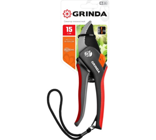 GRINDA 205 мм, с двухкомпонентными рукоятками, плоскостной секатор 8-423102_z02 GRINDA 205 мм, с двухкомпонентными рукоятками, плоскостной секатор 8-423102_z02