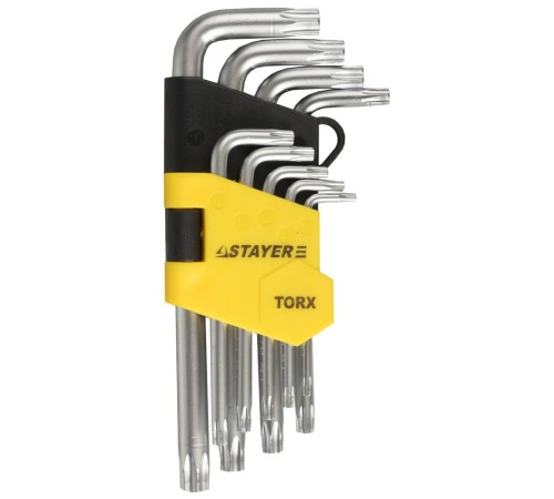 STAYER 9 шт., Cr-V, ключи имбусовые короткие 2743-H9 STAYER 9 шт., Cr-V, ключи имбусовые короткие 2743-H9