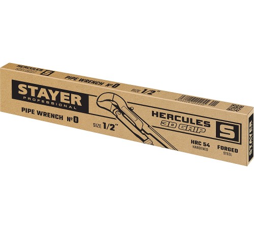 STAYER №0, изогнутые губки, ключ трубный HERCULES-S 27311-0_z01 STAYER №0, изогнутые губки, ключ трубный HERCULES-S 27311-0_z01