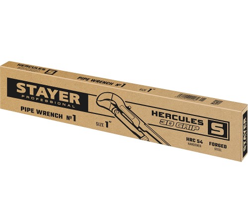 STAYER №1, изогнутые губки, ключ трубный HERCULES-S 27311-1_z01 Professional STAYER №1, изогнутые губки, ключ трубный HERCULES-S 27311-1_z01 Professional