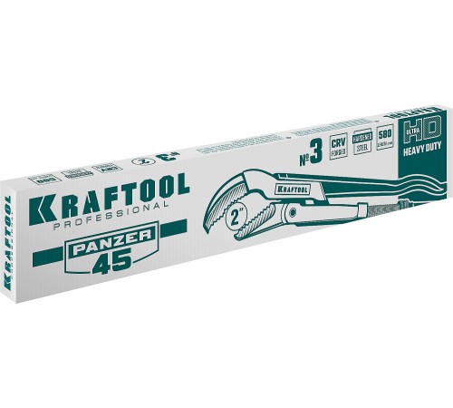 KRAFTOOL №3, изогнутые губки, ключ трубный PANZER-45 2735-20_z02 KRAFTOOL №3, изогнутые губки, ключ трубный PANZER-45 2735-20_z02