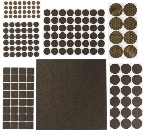 STAYER 175 шт., коричневый, набор: накладки самоклеящиеся на мебельные ножки 40916-H175