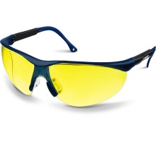 ЗУБР ПРОГРЕСС, открытого типа, жёлтые, стекло устойчивое к царапинам и запотеванию, защитные очки, Профессионал (110321)