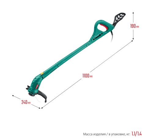 ЗУБР 300 Вт, триммер сетевой ТСН-25-300 Мастер