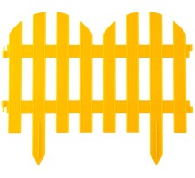 GRINDA Палисадник, 28 х 300 см, желтый, 7 секций, декоративный забор (422205-Y) GRINDA Палисадник, 28 х 300 см, желтый, 7 секций, декоративный забор (422205-Y)