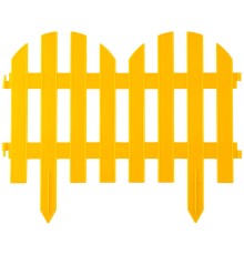 GRINDA Палисадник, 28 х 300 см, желтый, 7 секций, декоративный забор (422205-Y) GRINDA Палисадник, 28 х 300 см, желтый, 7 секций, декоративный забор (422205-Y)