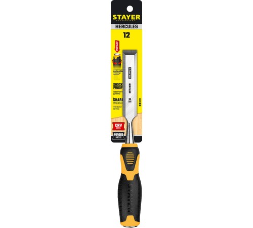 STAYER 12 мм, с двухкомпонентной ручкой, стамеска 18205-12_z01 Professional STAYER 12 мм, с двухкомпонентной ручкой, стамеска 18205-12_z01 Professional