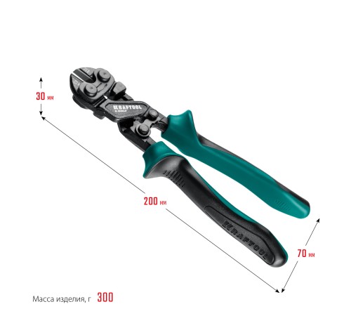 KRAFTOOL X-BOLT, 200 мм, компактный цельнокованый болторез (23283) KRAFTOOL X-BOLT, 200 мм, компактный цельнокованый болторез (23283)