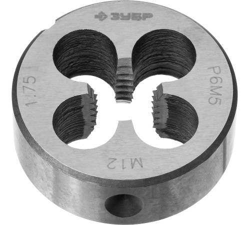 ЗУБР М12 x 1.75 мм, сталь Р6М5, круглая машинно-ручная плашка, Профессионал (4-28023-12-1.75)