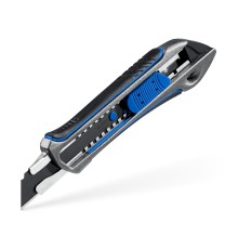 ЗУБР Титан-А, 18 мм, металлический обрезиненный нож с автостопом, Профессионал (09171)