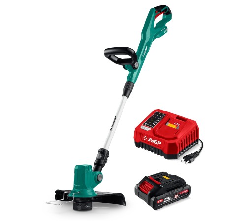 ЗУБР 20 В, 310 мм, 1 АКБ LMS (2 Ач), триммер аккумуляторный бесщеточный (ТАБ-2031-21)