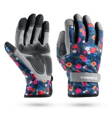 GRINDA AMBER, M (8), садовые перчатки из искусственной кожи с усиленным наладонником и кончиками пальцев, PRO Line (1139-M)