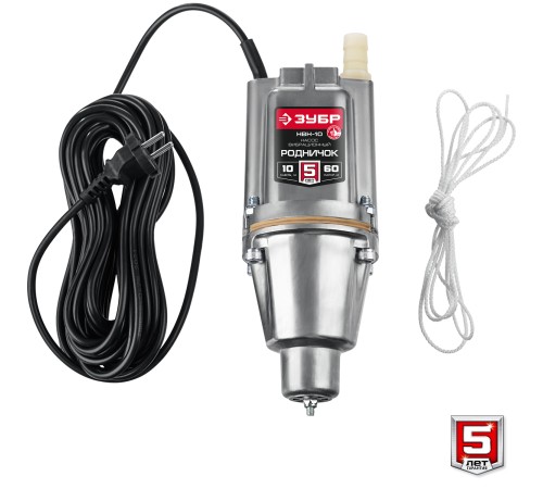 ЗУБР Родничок-Н, 10 м, вибрационный насос с нижним забором (НВН-10)