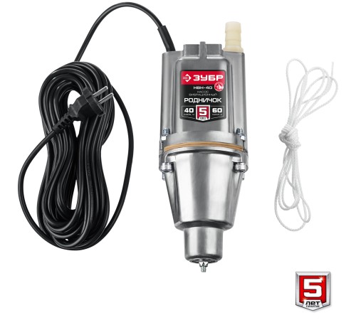 ЗУБР Родничок-Н, 40 м, вибрационный насос с нижним забором (НВН-40)