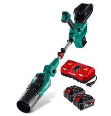 ЗУБР 40 В (2x20В), 1400 м3/ч, 2 АКБ LMS (4 Ач), воздуходувка аккумуляторная (ВА-1400-42)