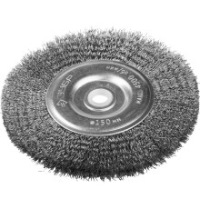 ЗУБР 150 х 12.7 мм, витая, стальная проволока 0.3 мм, дисковая щетка-крацовка для точильно-шлифовального станка (35185-150)