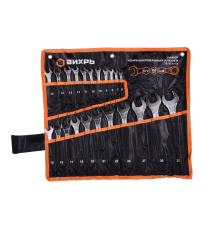 Набор комбинированных ключей 22 шт. 6 - 32, в чехле Вихрь
