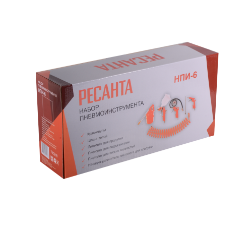Набор пневмоинструмента Ресанта НПИ-6 Набор пневмоинструмента Ресанта НПИ-6