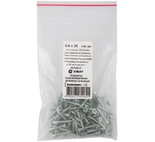Шурупы оцинкованные, универсальные 3 х 20 100 шт Фасовка