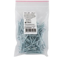 Шурупы оцинкованные, универсальные 3 х 40 100 шт Фасовка