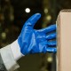 Перчатки полиэфирные с синим нитрильным покрытием, размер 9, 13 класс вязки// Сибртех