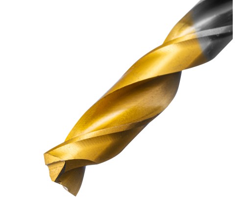 Сверло спиральное по металлу 9 x 125мм, Р6М5, Golden Tip, многогранная заточка Denzel