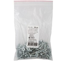 Шурупы оцинкованные, универсальные 4,5 х 20 100 шт Фасовка