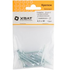 Шурупы оцинкованные, универсальные 4.5 х 40 ( фасовка 12 шт.) Шурупы оцинкованные, универсальные 4.5 х 40 ( фасовка 12 шт.)